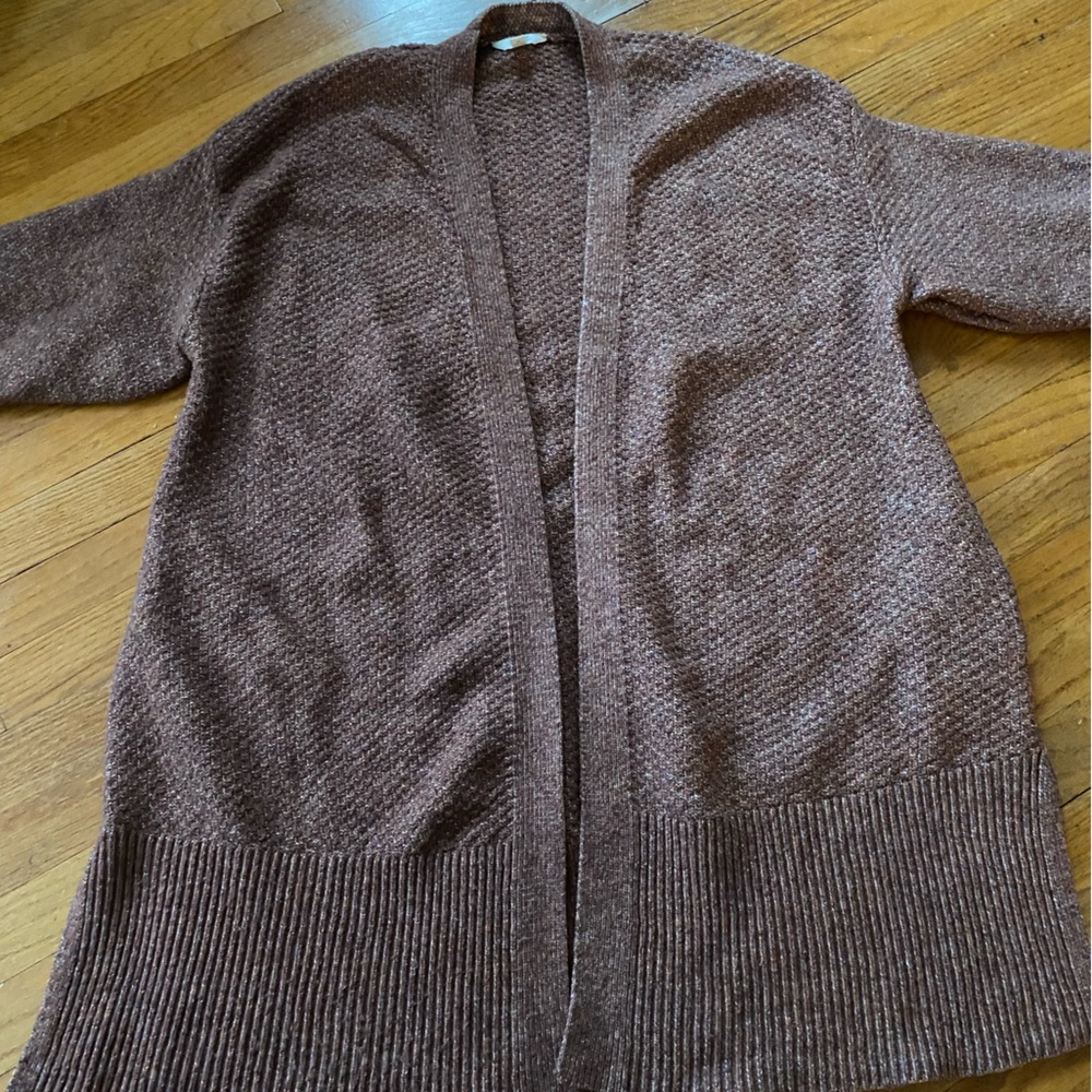 Terra & Sky Chocolate Brown Open-Front Cardigan